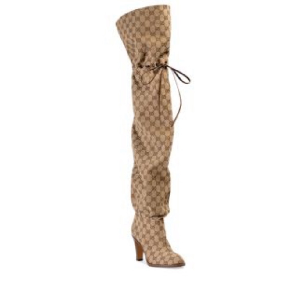 ❌❌SOLD❌❌Gucci over the knee canvas boots